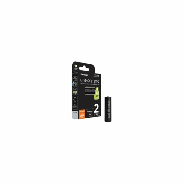 1x2 Panasonic Eneloop Pro Mignon 2500mAh AA Ni-MH    BK-3...