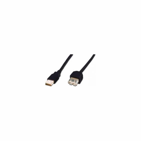 Digitus USB kabel prodlužovací A-A, 2xstíněný, měď, 3m, č...