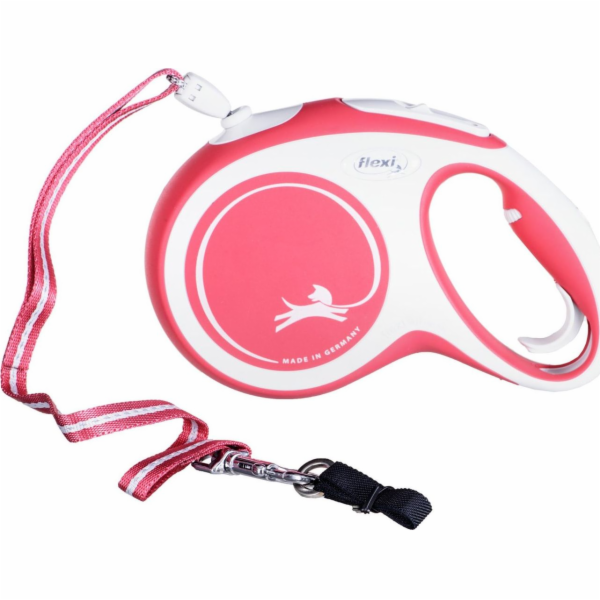 Vodítko Flexi FLEXI New Comfort M, 8 m lana, červená barva