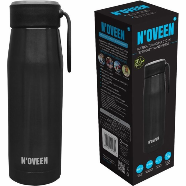 Noveen 390 ml NOVEEN TB220 Šedá průhledná termoláhev
