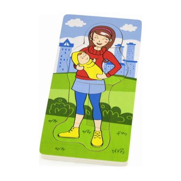 Dřevěné puzzle Viga Jak roste miminko