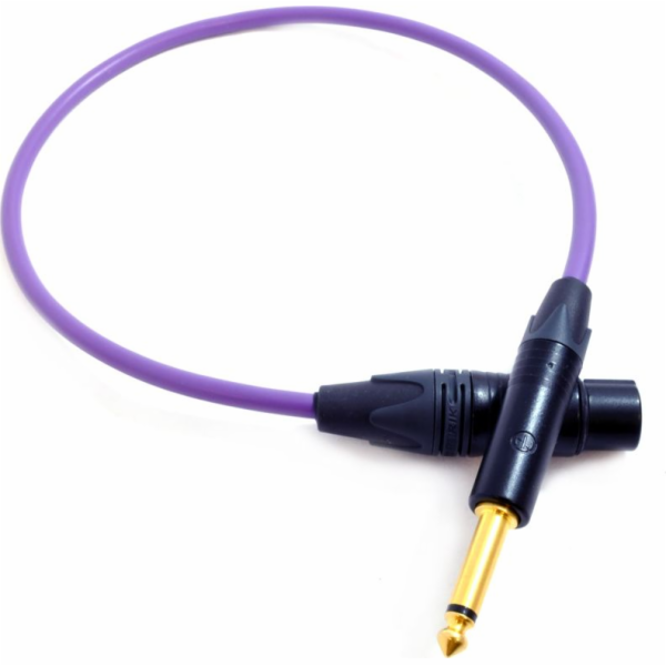 Melodika Jack 6,3mm - XLR 17m fialový kabel