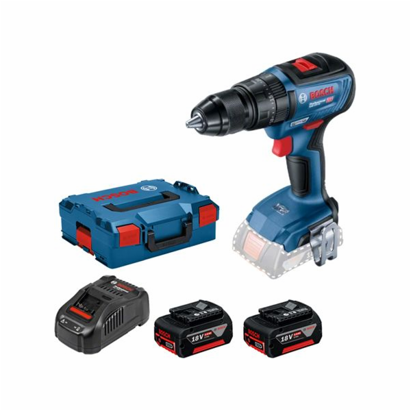 Bosch vrtací šroubovák DRILL.AKU.GSB 18V-50 2x5,0Ah + L-BOXX