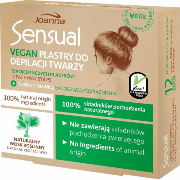 Joanna Sensual obličejové depilační náplasti vegan přírod...