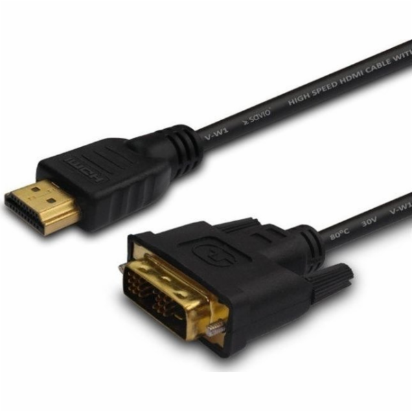 Savio CL-139 adaptér k video kabelům 1,8 m DVI-A HDMI Typ...