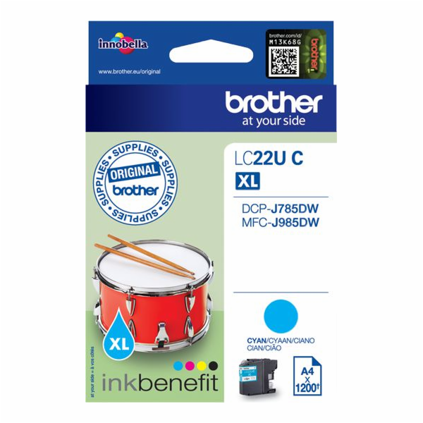 Inkoust Brother azurový LC-22UC