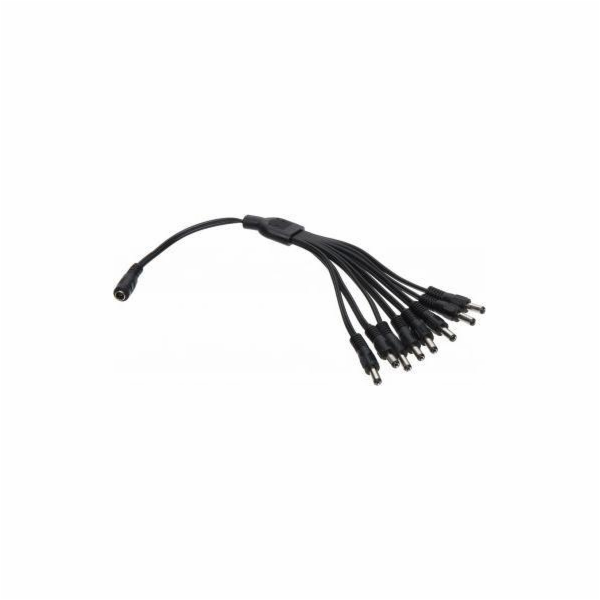 Cable interface/gender adapter 8 x DC Splitter Black