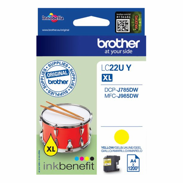 Žlutý inkoust Brother LC-22UY