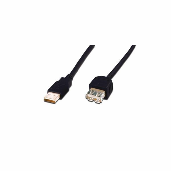 Digitus USB kabel prodlužovací A-A, 2xstíněný, měď, 1,8m,...