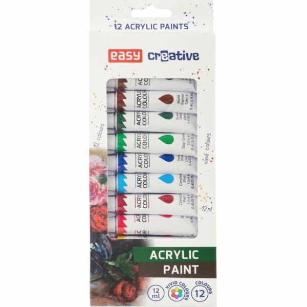 akrylové barvy Easy creative 12 ks Akrylové barvy EASY Cr...