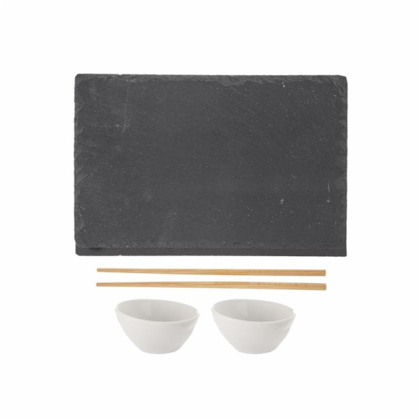 Sushi set porcelán/břidlice/bambus sada 7ks KO-210000100