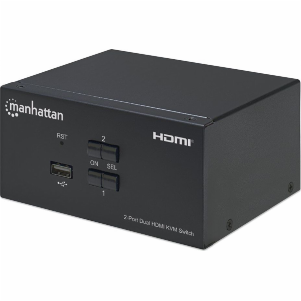 Manhattan HDMI přepínač, 2-Port Dual-Monitor HDMI KVM Swi...