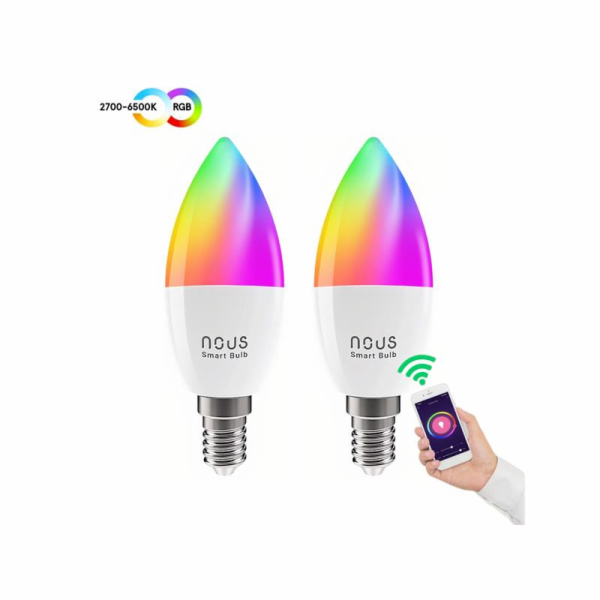 NOUS P4 WiFi Tuya RGB E14 (2ks)