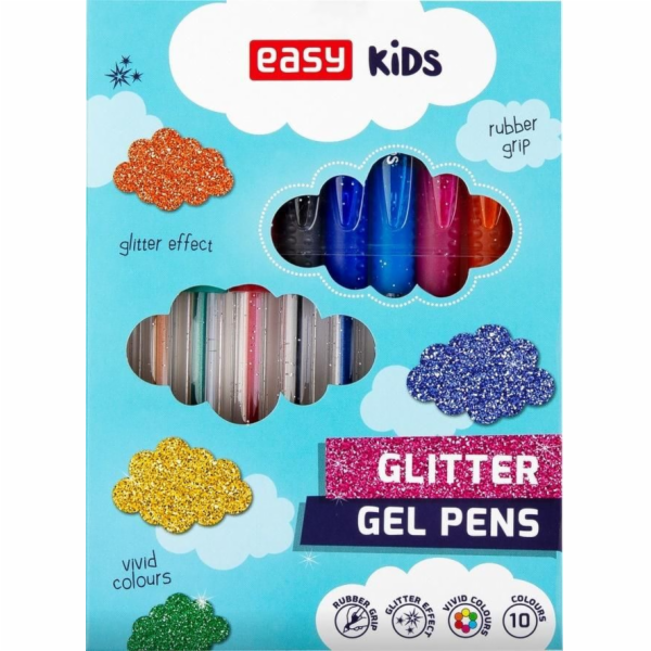 Pero gelové EASY Glitter 10ks