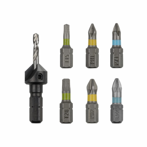 Wolfcraft Wolfcraft Flipbit sada pro dřevo 7-dílná 3085000