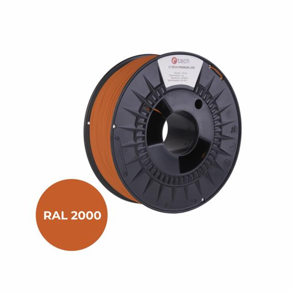 C-TECH tisková struna PREMIUM LINE ( filament ) , PLA, žl...