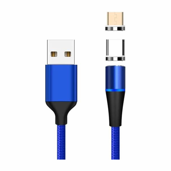 Kabel Magnetický micro USB a USB-C nabíjecí a datový, 1m,...