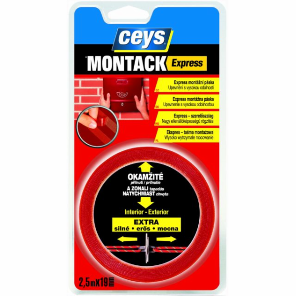 Páska montážní 19 mmx2,5 m Ceys Montack express