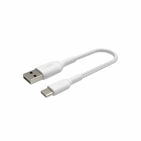 Belkin USB-C kabel, 15cm, bílý - odolný