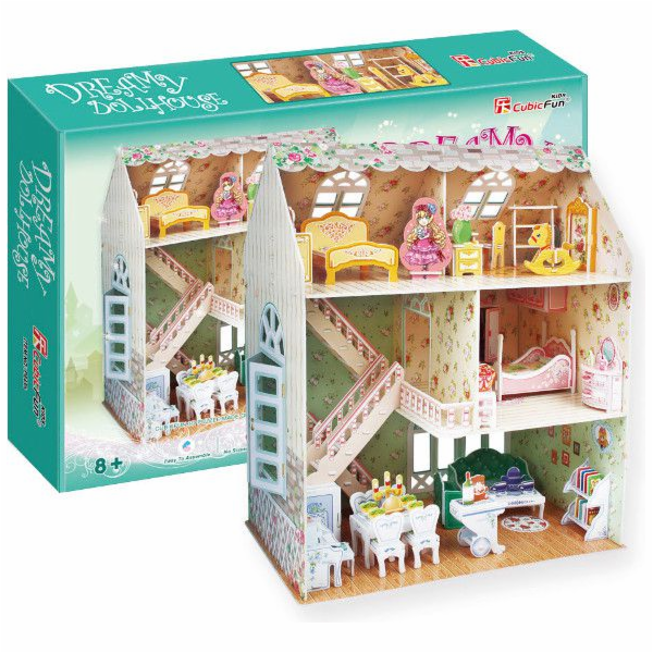 Cubicfun 3D PUZZLE Zasněný domeček pro panenky - P645H