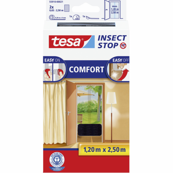 Tesa moskytiéra na balkonové dveře 1,20x2,50m černá (5591...