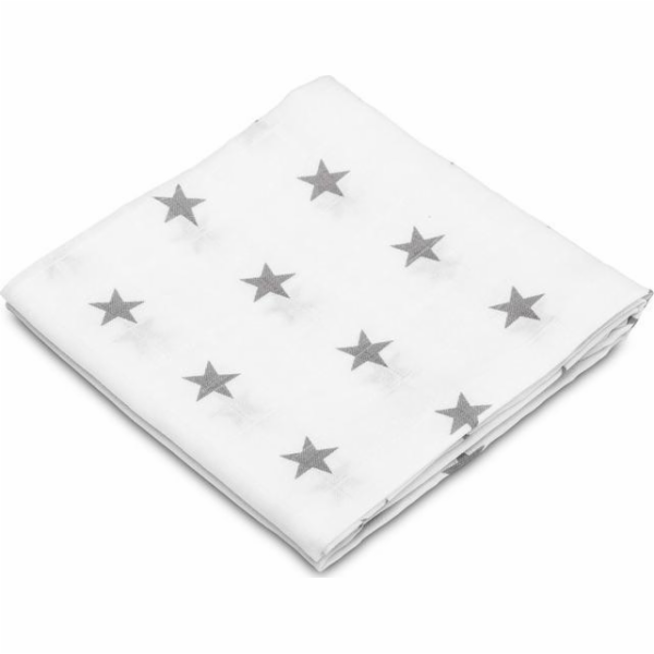 Sensillo MUSLIN DIAMOND 70X80 CM STARS GREY 093/3677