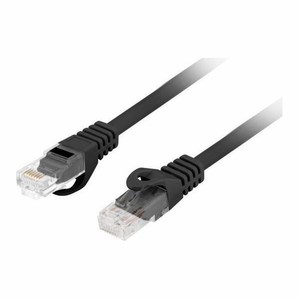 LANBERG Patch kabel CAT.6 UTP LSZH CU 0.5M černý Fluke Pa...