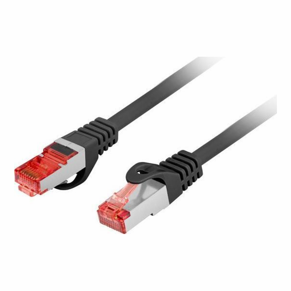 LANBERG Patch kabel CAT 6 S-FTP, AWG 26/7, LSZH, měď, čer...
