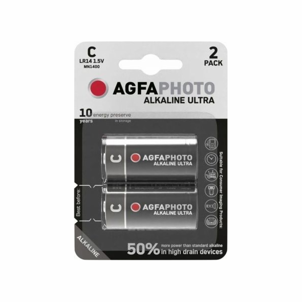 Agfa Baterie Ultra C / R14 2 ks.