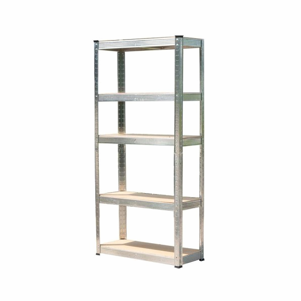 Regál kovový 1800x900x400 mm montovaný 5 polic, max. 175 kg