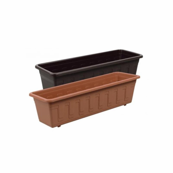 Podnos Plastkon GARDEN, 585 mm, 170 mm, tmavě hnědý