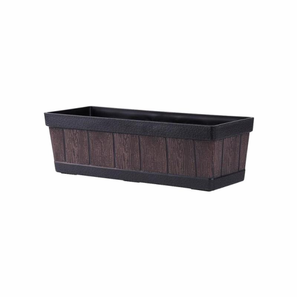 Truhlík 47 cm plast dřevěný efekt teak