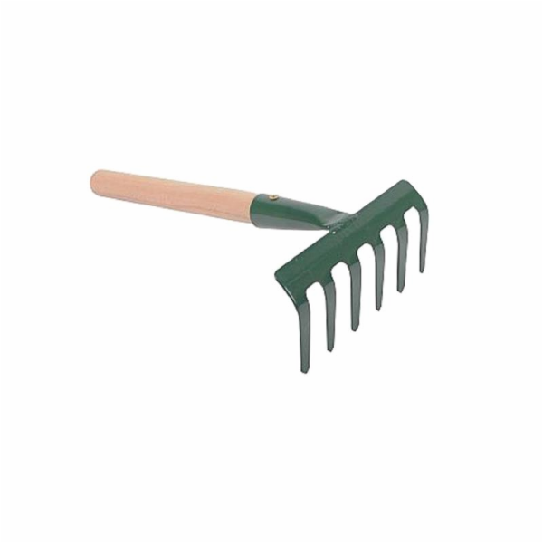 Hrábě 6 zubů s násadou 25 cm