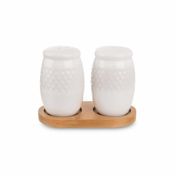 Slánka a pepřenka WHITELINE porcelán / bambus
