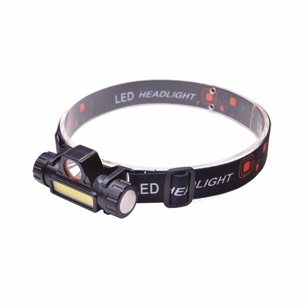 Solight LED čelová nabíjecí svítilna, 3W + COB,150 + 120l...
