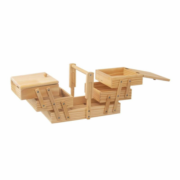 Box na šití rozkládací 60x19x18 cm dřevo