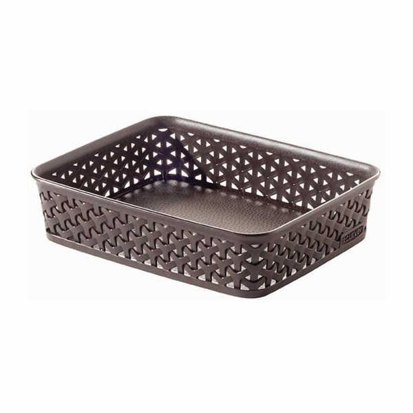 Košík RATTAN obdélník A5 hnědý