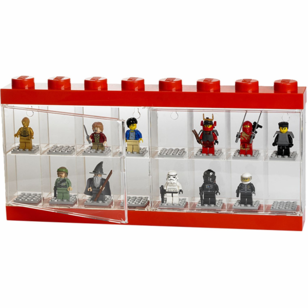 LEGO Minifiguren Display Case 16 rot, Aufbewahrungsbox