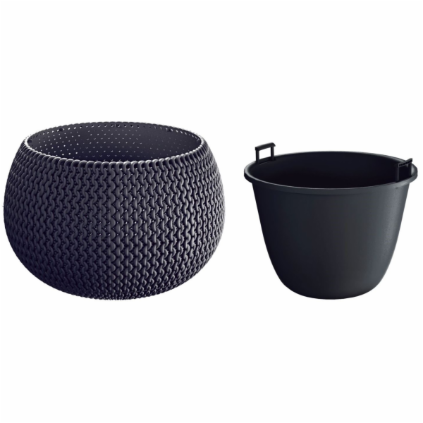 Květináč SPLOFY s vkladem 3,9 l/29 cm antracit