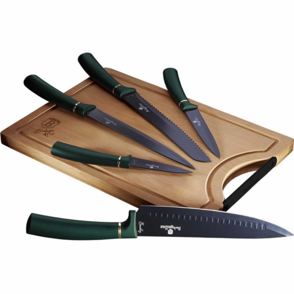 BerlingerHaus sada nožů s prkénkem 5ks BH-2551 Emerald