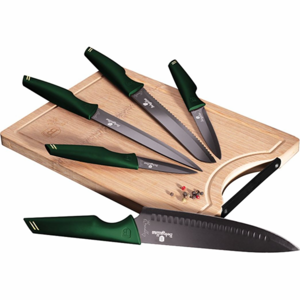 BerlingerHaus sada nožů s prkénkem 5ks BH-2706 Emerald 