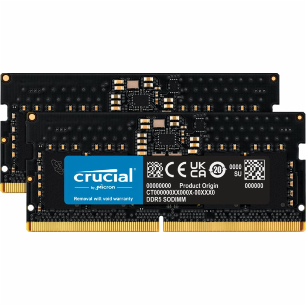 Crucial 32GB Kit DDR5-4800 (2x16GB) SODIMM CL40 (16Gbit)