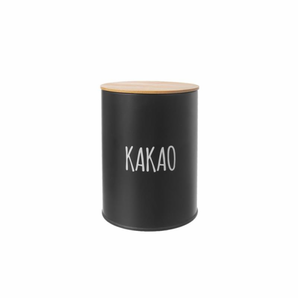 Dóza na kakao BLACK plech/bambus