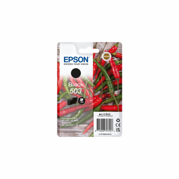 Epson 503 - 4.6 ml - černá - originální - blistr s RF / a...