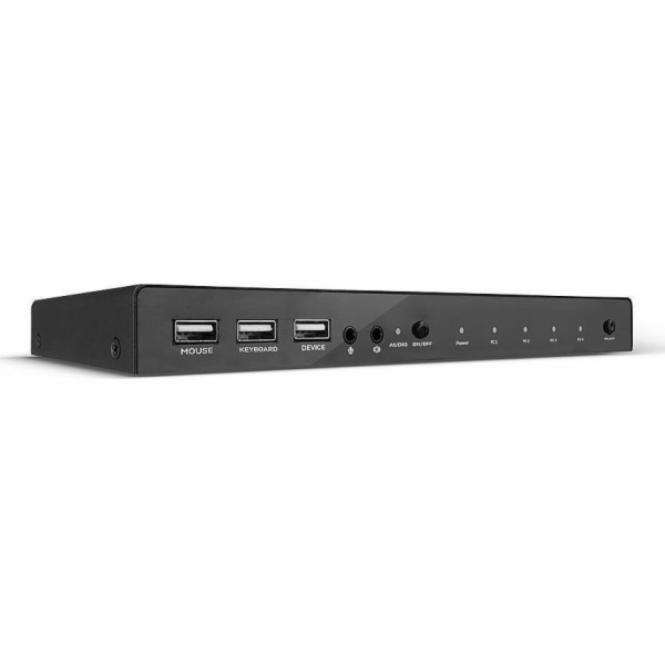 Lindy 4portový KVM přepínač HDMI 4K60, USB 2.0 a zvuk, KV...