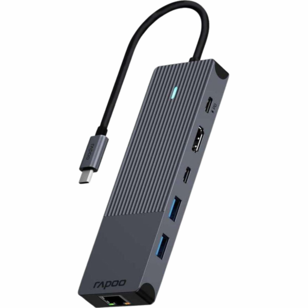 Rapoo USB-C Multiport Adapter 6-in-1, grey