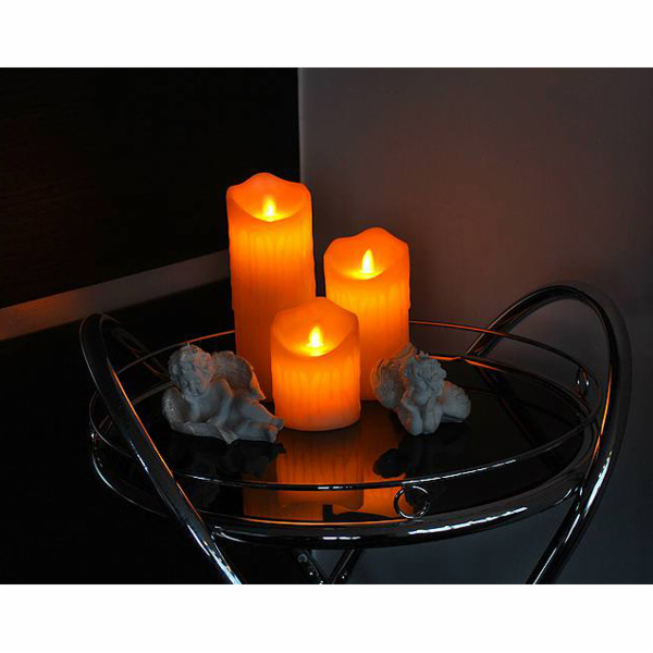 Vosková LED svíčka LTC 15cm