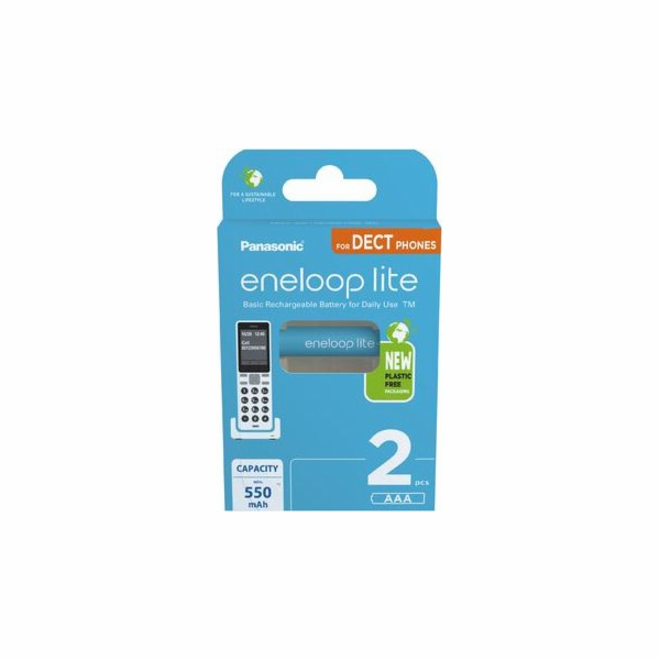 1x2 Panasonic Eneloop lite Micro 550mAh AAA DECT     BK-4...