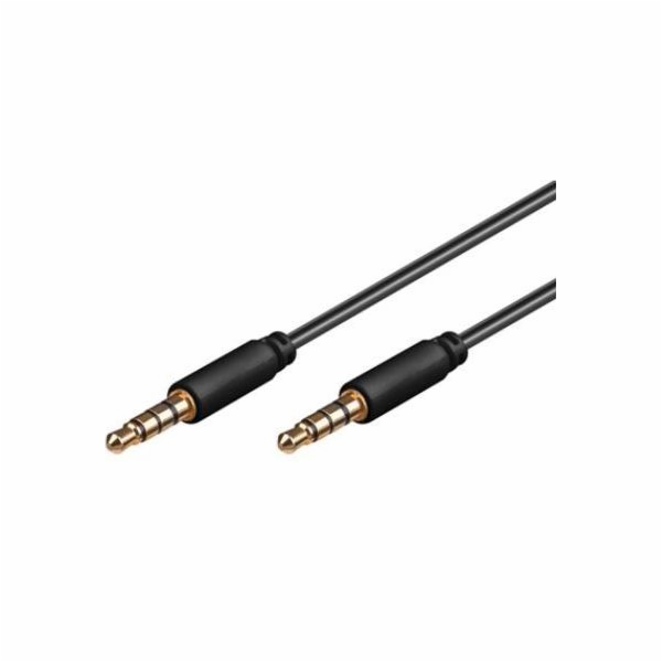 PREMIUMCORD Kabel Jack 3.5mm 4 pinový M/M 2m pro Apple iP...