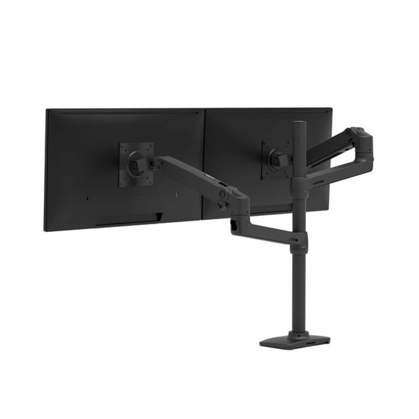 ERGOTRON LX Dual Stacking Arm, Tall Pole, Matte Black ,st...